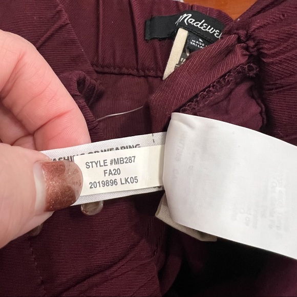 Madewell track/casual burgundy pants size Small - Picture 7 of 9